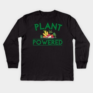 Plant Powered Vegan Vegetable Kids Long Sleeve T-Shirt